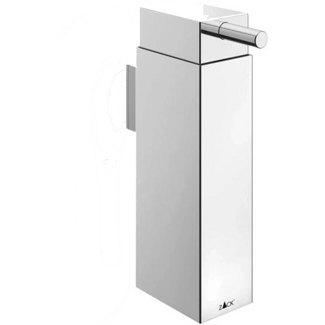 Moderner ZACK LINEA Seifenspender zur Wandmontage aus Edelstahl in Silber – elegantes, rechteckiges Design von ZACK, ideal für jedes stilvolle Badezimmer.