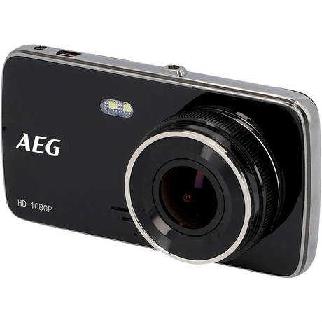 Die AEG DC2 Dashcam in Schwarz verfügt über ein großes Objektiv, eine LED-Beleuchtung und HD 1080p für klare Videoaufnahmen – ideal als Rückfahrkamera oder Armaturenbrett-Videokamera zur Erhöhung der Fahrsicherheit.
