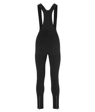 Die Gonso Sitivo TI BIB Frauen Fahrradhose in Größe 42, schwarz, verfügt über SITIVO Sitzpolster, Schulterträger, Beinreißverschlüsse und ein elegantes Design. Die Radträgerhose der Marke Gonso ist auf weißem Hintergrund abgebildet.