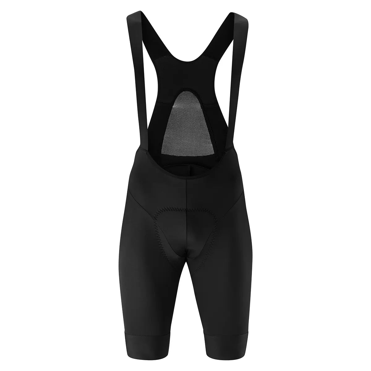 Die GONSO RIDE MILES BIB REC M Radhose in Größe XXL und schwarz von Gonso verfügt über Schultergurte, ein Netz-Rückenteil, ein Anatomic Rec M Sitzpolster und ist aus recycelten Materialien hergestellt. Abgebildet auf weißem Hintergrund.