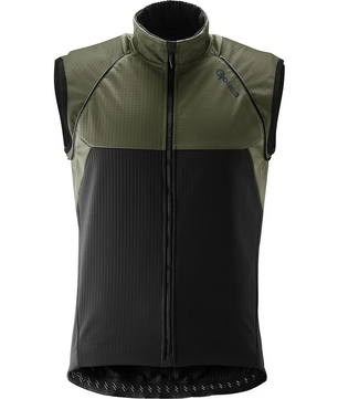 Die GONSO Canosio Fahrradjacke in Größe M - schwarz, von Gonso, verfügt über einen hohen Kragen, einen Frontreißverschluss und ein dezentes Logo auf der Brust - ideal als Softshell-Jacke Herren zum Überziehen oder als MTB-Jacke Herren für Ihre nächste Tour.