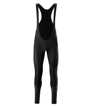GONSO Essential Bib Tight M Fahrradhose in Größe M, schwarz, mit Schulterträgern und DRY UP AIR Sitzpolster von Gonso, auf weißem Hintergrund abgebildet.