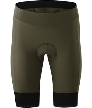Die Gonso Sitivo Radhose in Größe 34, in braun, von Gonso verfügt über ein bequemes Sitzpolster und ist von vorne auf weißem Grund abgebildet. Ideal für Rennrad- und Gravel-Touren.