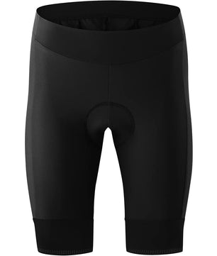 Die schwarze Gonso Sitivo Radhose in Größe 40 von Gonso hat einen gepolsterten Schrittbereich für mehr Komfort beim Radfahren, abgebildet auf weißem Grund.