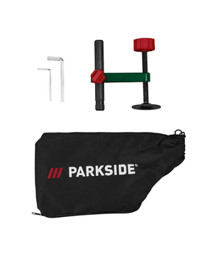 Parkside Werkzeugset mit Klemme, 2 Inbusschlüsseln und Reißverschlussetui (mit Logo), perfekt für präzises Arbeiten mit Ihrer PARKSIDE PZKS 254 A1 Kapp- und Zugsäge - grün.