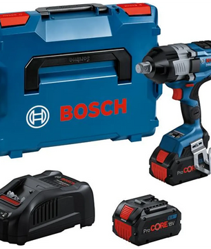 Das Bosch Professional GDS 18V-1600 HC Drehschlagschrauber-Kit enthält einen Tragekoffer, ein Ladegerät und einen 18V-Akku. Er verfügt über die BITURBO Brushless-Technologie für starke Leistung und ist mit dem 18V-Akkusystem kompatibel.