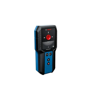 Das Ortungsgerät Bosch Professional GMS 120-27 in Blau ist ein Wandscanner mit Digitalanzeige und Tasten von Bosch, der zum Aufspüren von Metall, Holz oder Rohrleitungen in Wänden dient.
