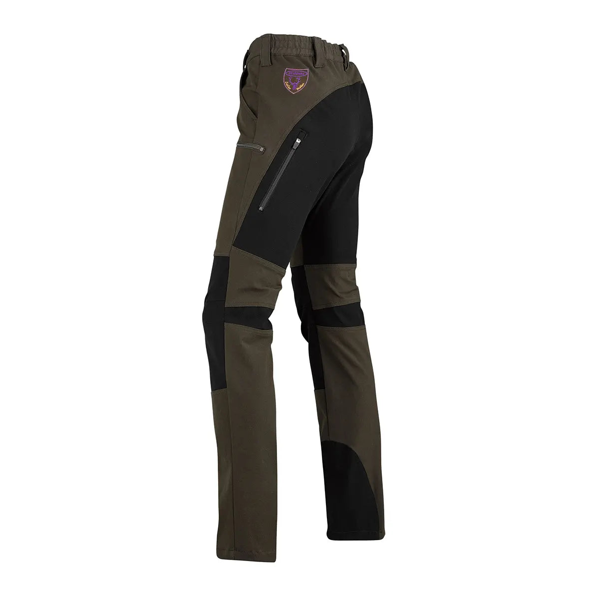 Hubertus EMMA Stretch Jagdhose in Größe 50 und grün von Hubertus mit Reißverschlusstasche, elastischem Bund und seitlichem Einblick.