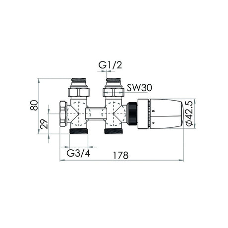Schulte H3765004 Mittelanschlussgarnitur - weiß