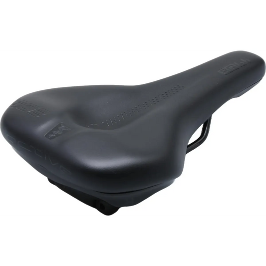 Der SQlab 602 Ergolux Active 2.1 Sattel in schwarz von SQlab verfügt über ein leicht konturiertes, ergonomisches Design und eine integrierte Polsterung für optimale Druckentlastung - perfekt als ergonomischer Fahrradsattel oder Trekking-Sattel.