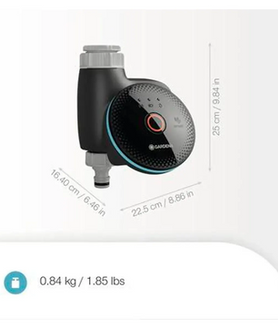 Das GARDENA 19043-20 smart Water Control Set Bewässerungssteuerung (schwarz, 25x22,5x16,4 cm, 0,84 kg) lässt sich problemlos in Gartenbewässerungssysteme, den smart Water Controller und die GARDENA smart App integrieren.