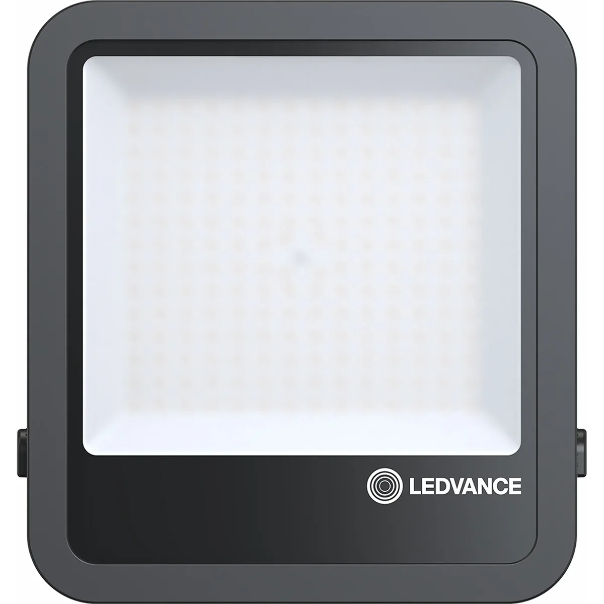 Der Ledvance FL150P100W15KLM840.b LED-Fluter in Schwarz mit mattweißer Abdeckung und LEDVANCE-Branding ist ideal für eine Vielzahl von Beleuchtungsanwendungen.
