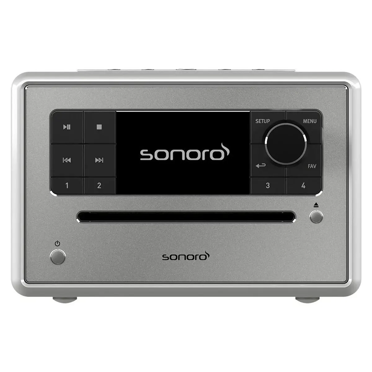 sonoro ELITE SO-9110-200-SI All-in-One-Audiosystem - Hochglanz-Silber/Silber