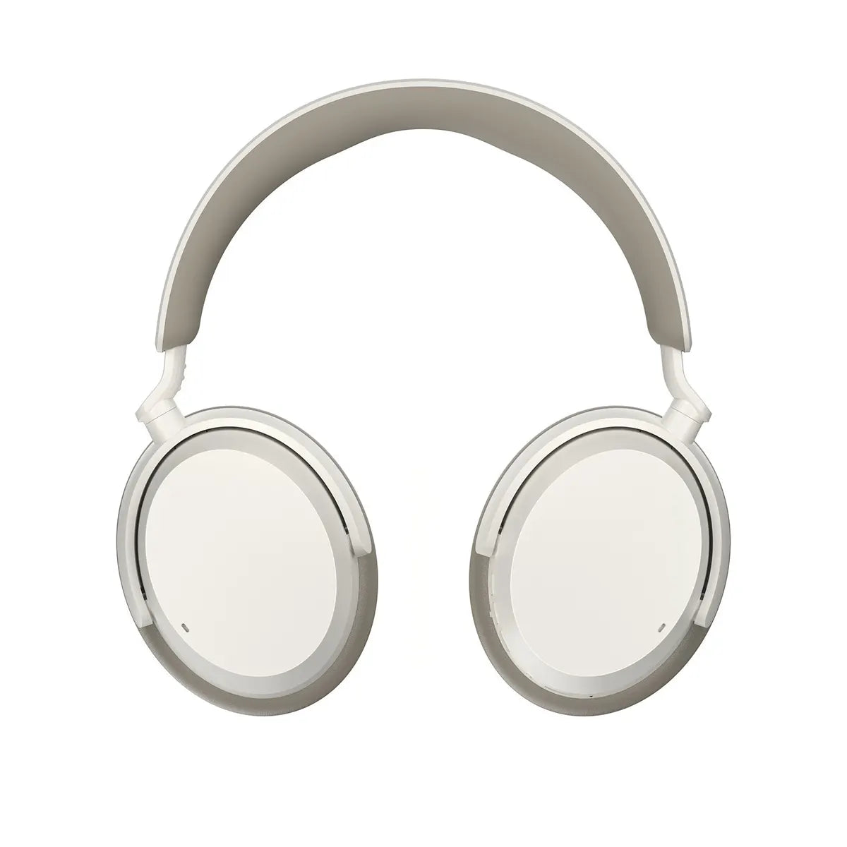 Sennheiser ACCENTUM Wireless Kopfhörer in Weiß mit Hybrid-ANC und gepolstertem Kopfband, dargestellt vor weißem Hintergrund.