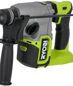Ein Ryobi RSDS18X-0 ONE+ HP Akku-Kombihammer in Grün mit seitlichem Handgriff.