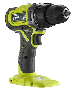 Ryobi ONE+ RDD18 Akku-Bohrschrauber in Grün von Ryobi, abgebildet im Stehen und ohne eingelegten Akku.