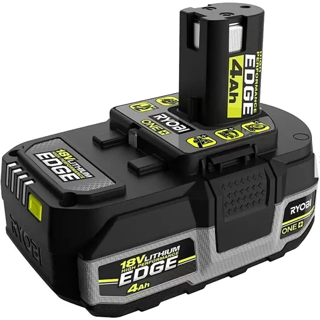 Der Ryobi RB1840E ONE+ Akku – schwarz ist ein leistungsstarker 18-V-Lithium-Akku mit 4 Ah und IntelliCell-Technologie im schwarzen Design, der mit allen RYOBI ONE+ 18-V-Werkzeugen kompatibel ist.
