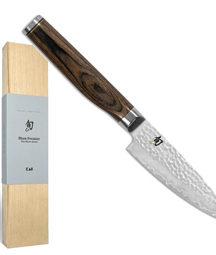 Das KAI Shun Premier TDM-1700 Officemesser 9 cm von KAI überzeugt mit Damaszenerstahl, gemusterter Klinge und Holzgriff - ein edles japanisches Küchenmesser für anspruchsvolle Köche.
