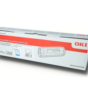 Oki 46471103 Toner - cyan von Oki, mit einem rot-weißen Schachteldesign, ist nur für die Verwendung in Europa, dem Nahen Osten und Afrika bestimmt. Dieser Original-Toner liefert eine hohe Druckleistung und Ergebnisse in professioneller Qualität.