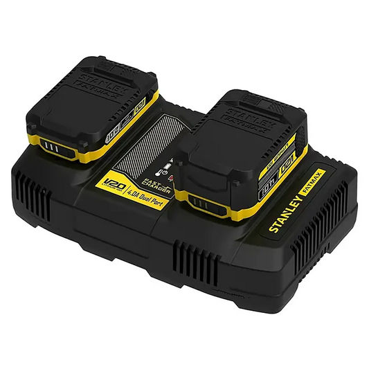 Stanley FatMax V20 SFMCB24-QW Doppel-Ladegerät Schwarz/Gelb