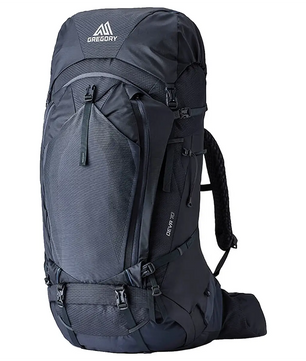 Der Gregory Deva 70 XS Trekkingrucksack in blau von Gregory bietet mehrere Fächer und gepolsterte Schultergurte, wodurch er sich ideal für ausgedehnte Trekkingtouren eignet.