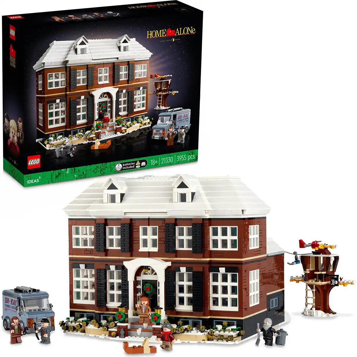 Das LEGO Ideas Home Alone, Haus der McCallisters von LEGO enthält das legendäre McCallister-Haus, Minifiguren und Baumhaus - ein perfektes Set für erwachsene Fans von Kevin - Allein zu Haus.