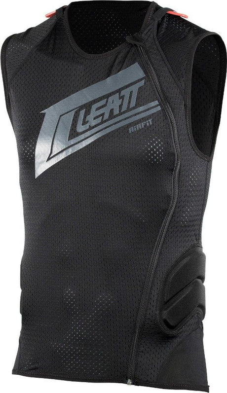 Die Leatt 3DF Protektorenweste (Größe L/XL, schwarz) bietet dank EN 1621-2 Level 2 zertifiziertem Rückenprotektor optimalen Schutz beim MTB. Mit Seitenreißverschluss, Mesh für Belüftung und Leatt Logo.