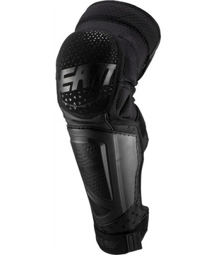 Leatt 3DF Hybrid EXT Knie-/Schienbeinschoner in Größe XXL, schwarz, mit strukturiertem Polster und verstellbaren Riemen für optimalen Schutz - inklusive Leatt-Logo.