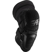 Der Leatt 3DF Hybrid Knieschoner (Größe S/M, schwarz) verfügt über ein schwarzes, gepolstertes Design mit verstellbaren Riemen und einer harten Schutzschale - ein idealer Offroad-Knieschutz für alle, die eine Top-Performance von Leatt suchen.