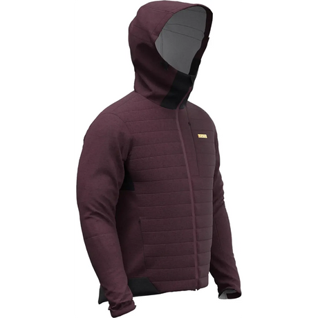 Die Leatt MTB Trail 3.0 Jacke in Größe M - Violett von Leatt verfügt über eine Kapuze, einen Frontreißverschluss, eine horizontale Steppung und schwarze Akzente - perfekt als wasserabweisende Fahrradjacke zum Reiten oder für den Alltag.