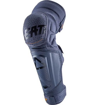 Leatt 3DF Hybrid EXT Knie-/Schienbeinschoner in Grau (Größe S/M) - gepolsterter Schutz mit Riemen für sportliche Aktivitäten, vergleichbar mit Leatt-Standard für Komfort und Sicherheit. Ideal als Motocross oder Enduro Knieschoner.
