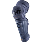 Leatt 3DF Hybrid EXT Knie-/Schienbeinschoner in Grau (Größe S/M) - gepolsterter Schutz mit Riemen für sportliche Aktivitäten, vergleichbar mit Leatt-Standard für Komfort und Sicherheit. Ideal als Motocross oder Enduro Knieschoner.