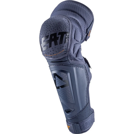 Leatt 3DF Hybrid EXT Knie-/Schienbeinschoner in Grau (Größe S/M) - gepolsterter Schutz mit Riemen für sportliche Aktivitäten, vergleichbar mit Leatt-Standard für Komfort und Sicherheit. Ideal als Motocross oder Enduro Knieschoner.