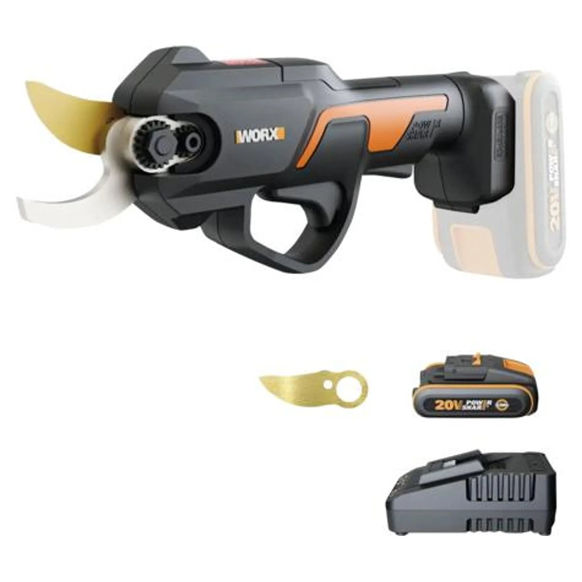 WORX WG330E.2 Akku-Astschere - schwarz/orange
