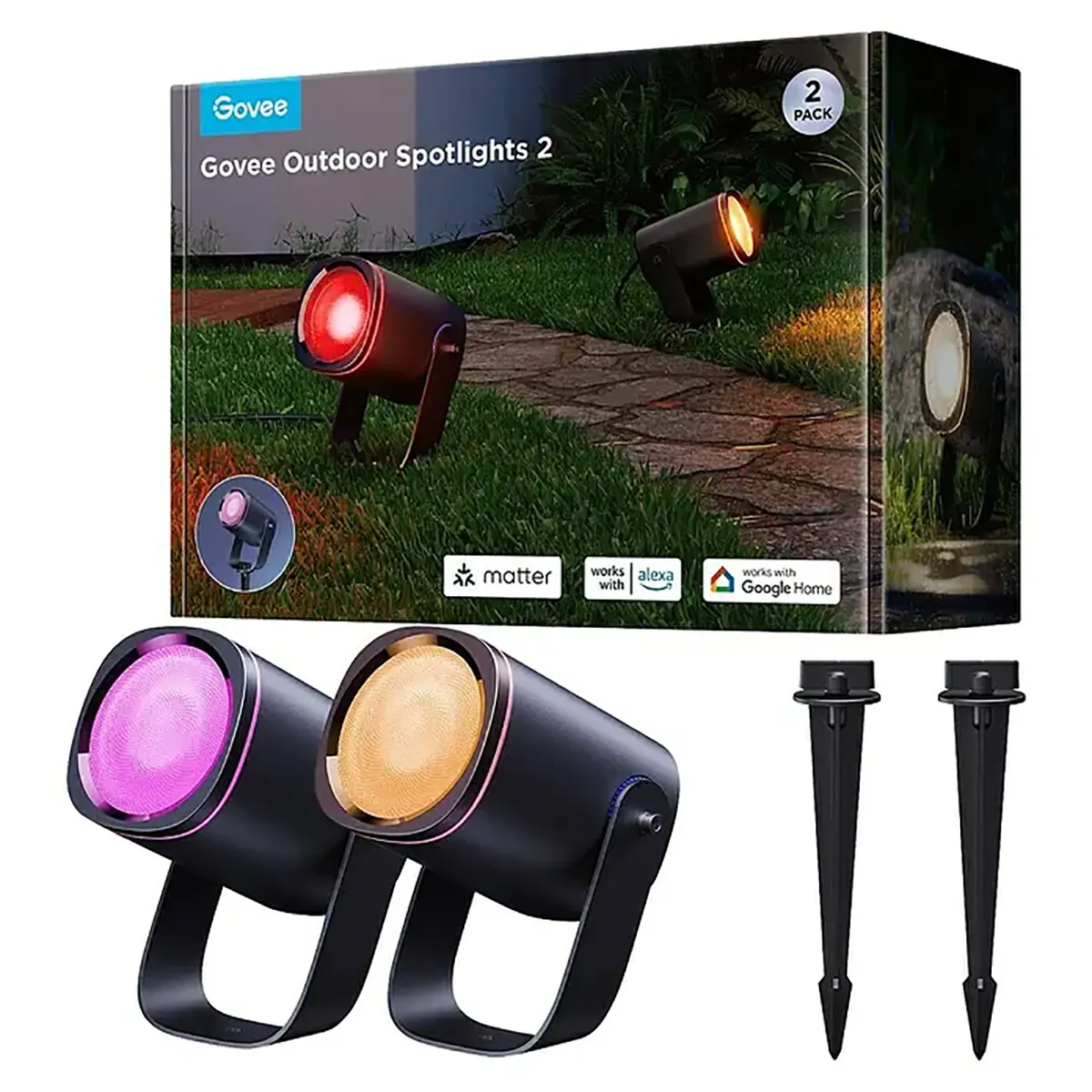 Govee RGBICWW Outdoor Spotlights