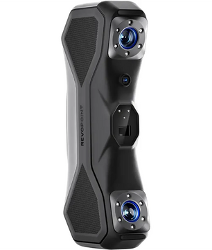 Der Revopoint Metro X Advanced Edition 3D-Scanner – schwarz verfügt über zwei Objektive und eine innovative blaue Laserlinien-Technologie für hochpräzise 3D-Erfassung.