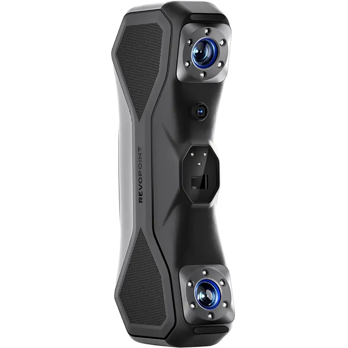 Der Revopoint Metro X Advanced Edition 3D-Scanner – schwarz verfügt über zwei Objektive und eine innovative blaue Laserlinien-Technologie für hochpräzise 3D-Erfassung.