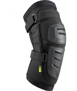 Der IXS Sports Division Trigger Race Knieschützer (Größe L, schwarz) verfügt über verstellbare Riemen und eine Hartschale als Aufprallschutz, ideal für den Sport, den Einsatz im Bikepark oder zur Unterstützung bei Verletzungen.