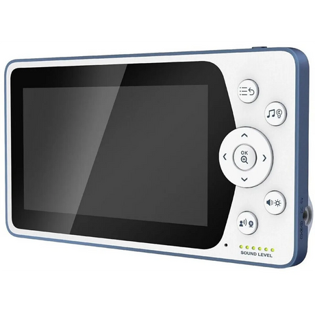 Der TELEFUNKEN VM-F600 Video-Babymonitor von Telefunken verfügt über ein großes Display, Bedientasten und Kontrollleuchten auf der Vorderseite und bietet eine klare HD-Videoübertragung für eine einfache Überwachung.