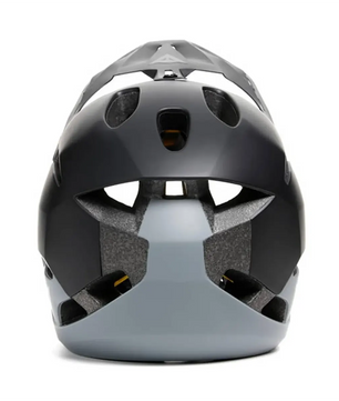 Der Dainese Linea 01 Fahrradhelm in Größe M/L, schwarz, wird von hinten betrachtet, wobei die Belüftungslöcher und die Innenpolsterung für erhöhten Komfort und Schutz hervorgehoben werden.
