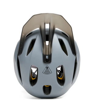 Der Dainese Linea 03 MIPS Helm in Grau (Größe L/XL) überzeugt mit Belüftungsöffnungen, schwarzem, verstellbarem Visier und moderner MIPS-Technologie - ideal für MTB-Touren und extra Sicherheit von Dainese.