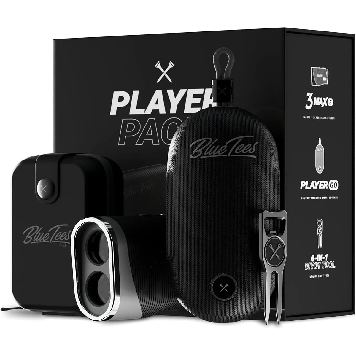 Blue Tees Player GO Bundle Golf-Accessoires - schwarz