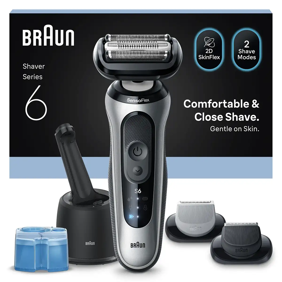 Braun Series 6 62-S7650cc Folienrasierer Silber