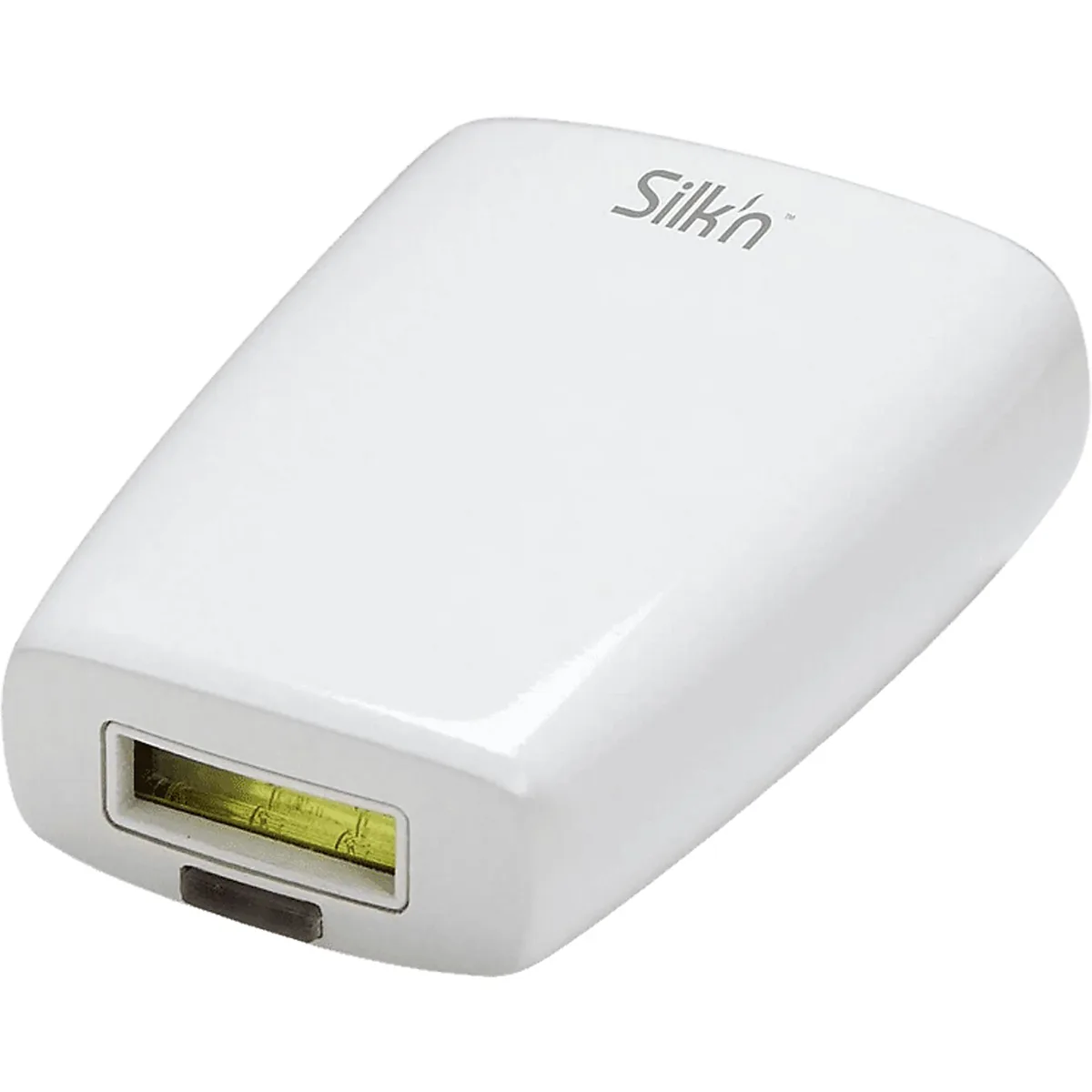 Das SILK'N Jewel LUXX Haarentfernung in weiß ist ein kompaktes IPL-Gerät mit rechteckigem Lichtfenster und HPL-Technologie für dauerhafte Haarentfernung.