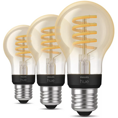 Philips Hue White Ambiance Filament A60 E27 3er-Pack Klar