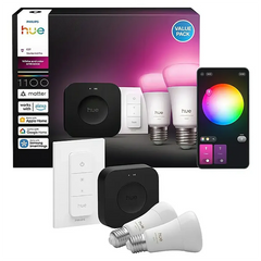 Philips Hue A60 E27 Starter Kit V3 - schwarz/weiß