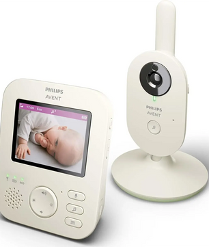 Das Philips AVENT Video Babyphone Advanced (SCD882/26) von Philips sorgt mit LCD-Farbbildschirm für klare Sicht und beruhigende Sicherheit, damit Sie Ihr Baby beim Schlafen stets im Blick haben.