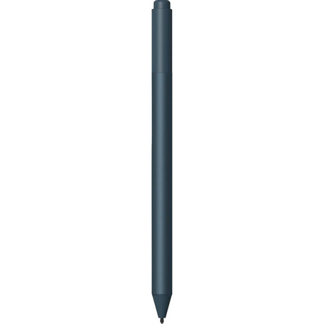 Ein kobaltblauer Microsoft Surface Pen steht senkrecht auf einem weißen Hintergrund, entwickelt für Präzision und Kompatibilität als Stylus für Surface.