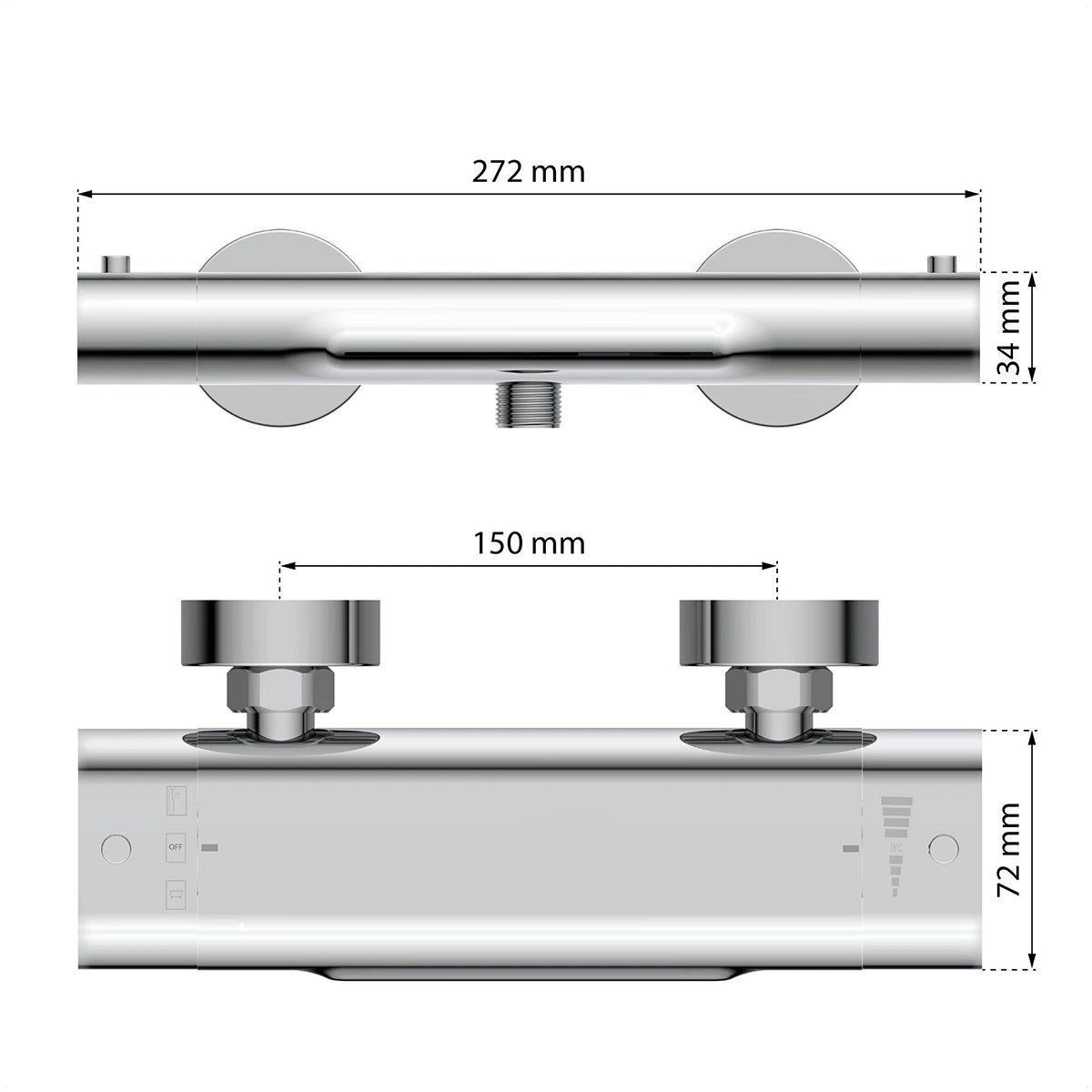 EISL CARNEO 1330090 Wannenthermostat - silber