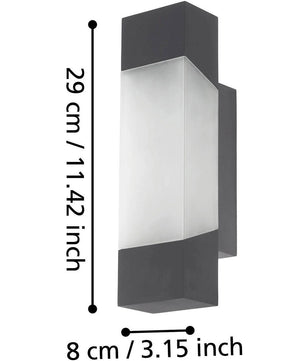 EGLO Gorzano 97222 LED-Außenwandleuchte - schwarz